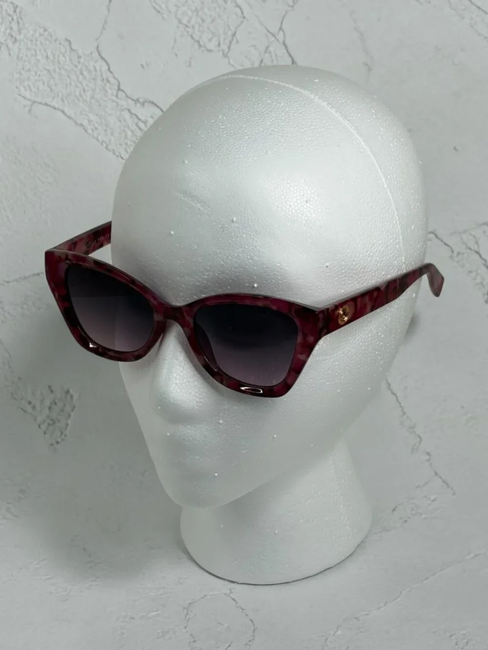 True Religion Burgundy Tortoise Cat Eye Sunglasses TR56288 - Picture 2 of 5